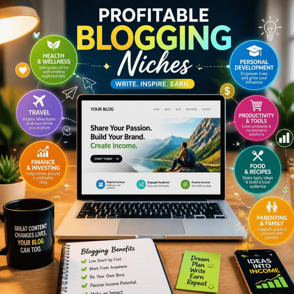 image with Profitable Blogging niche content